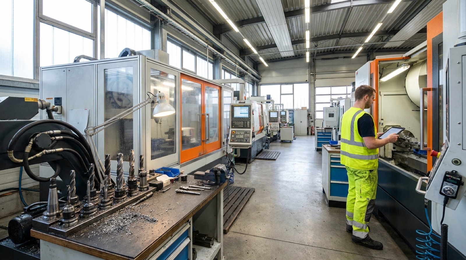 CNC-Maschinen und Werkzeugmaschinen in einer Werkstatt: Bewertung und Ankauf gebrauchter CNC-Bearbeitungszentren